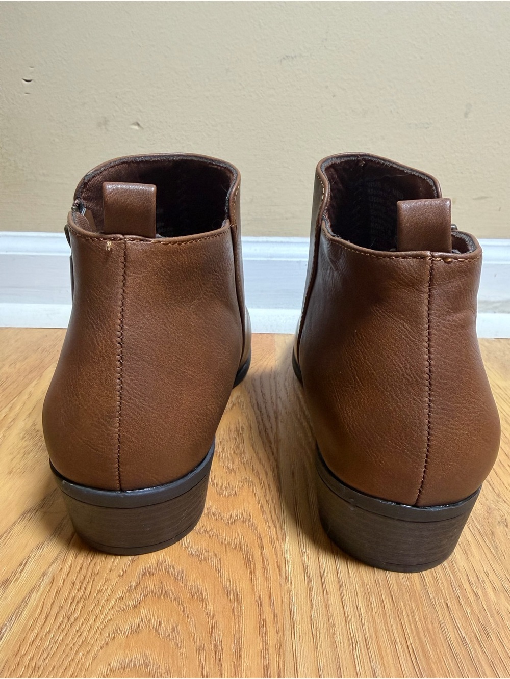 Sonoma Tan Brown Ankle Booties with Side Zip - Picture 5 of 6